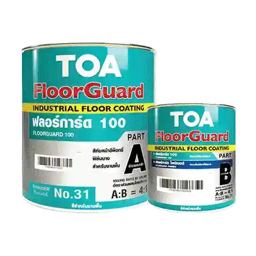 ทีโอเอ ฟลอร์การ์ด 100 สีทับหน้าอีพ็อกซี่ฟิล์มบาง 2 ส่วน สำหรับงานพื้นภายใน