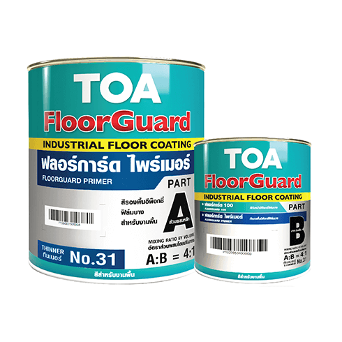 ทีโอเอ ฟลอร์การ์ด ไพร์เมอร์ สีรองพื้นอีพ็อกซี่ 2 ส่วน สำหรับงานพื้นคอนกรีตทั่วไป