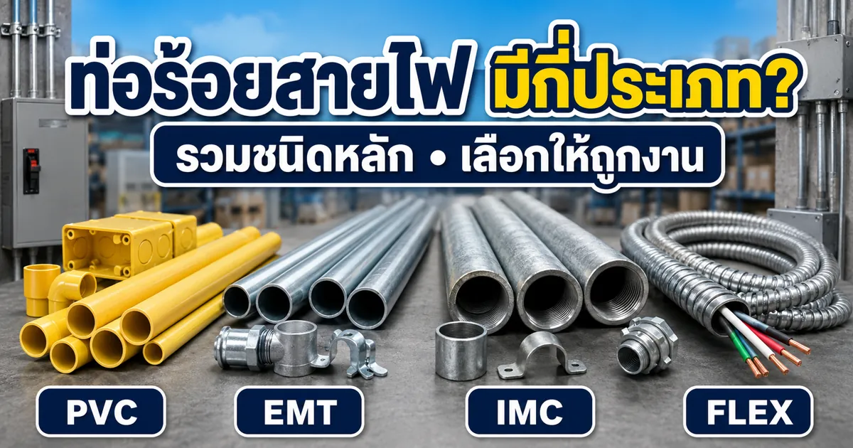 ท่อร้อยสายไฟ มีกี่ประเภท? รวมชนิดหลักและวิธีเลือกใช้ให้ถูกงาน