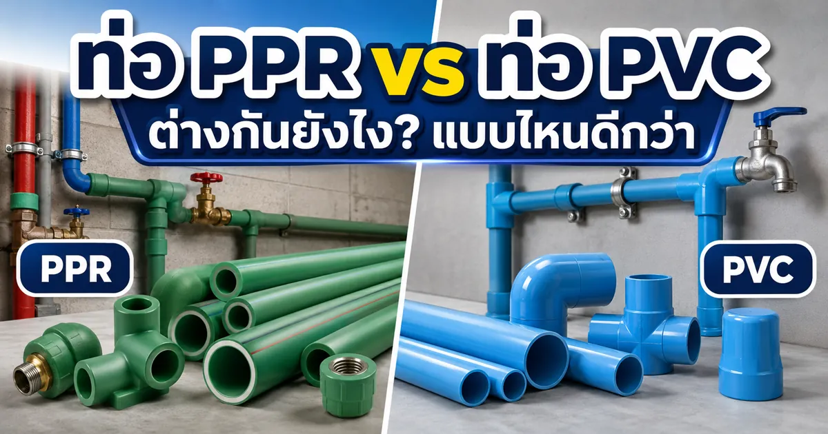 ท่อ PPR คืออะไร ต่างจากท่อ PVC ยังไง เลือกแบบไหนดี