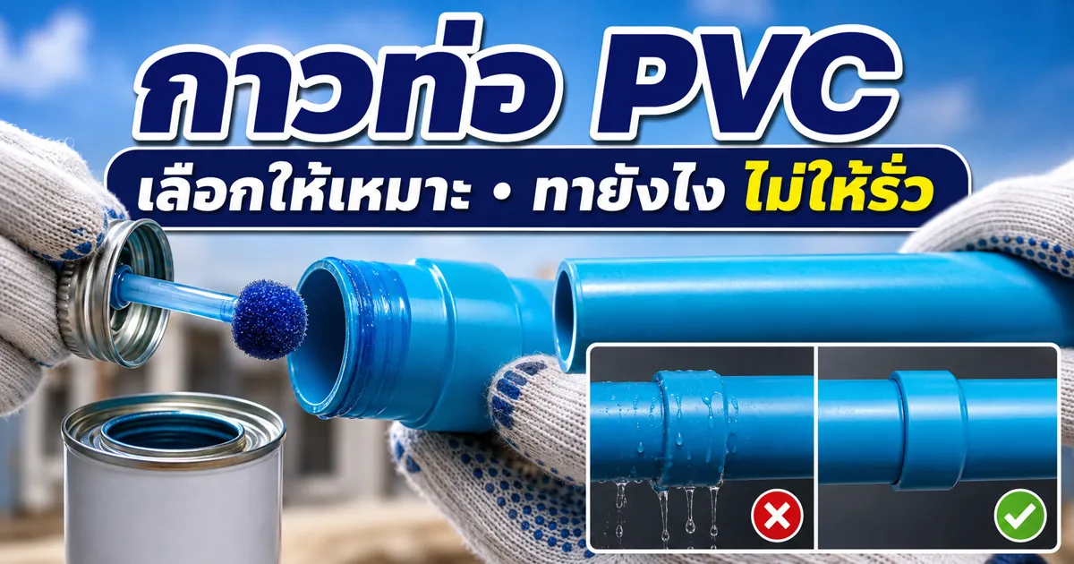 กาวท่อ PVC เลือกยังไงให้เหมาะงาน + วิธีทาไม่ให้รั่ว