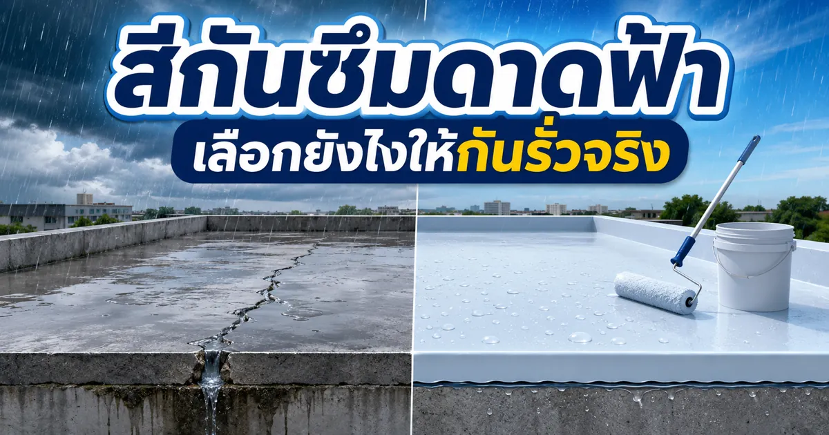 สีกันซึมดาดฟ้า เลือกยังไงให้กันรั่วจริง
